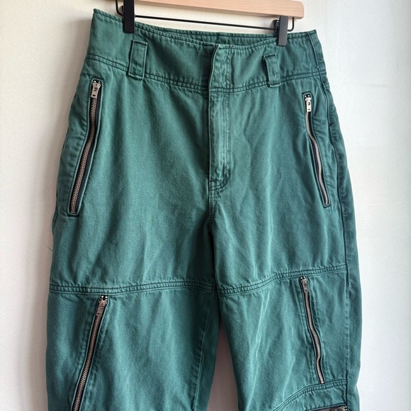 Etica Women’s Barrel Leg Doyle Biker Pants in Quetzal Green Size 31 - Picture 7 of 13